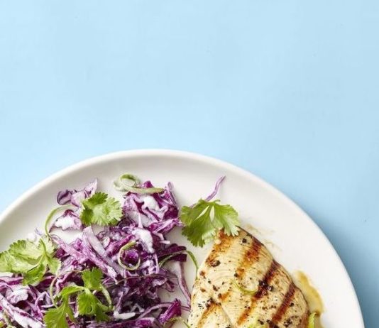 Grilled Chicken with Coconut-Lime Slaw
