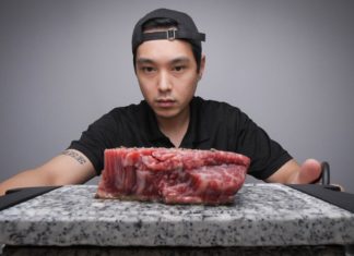 Cooking a Steak on a Stone
