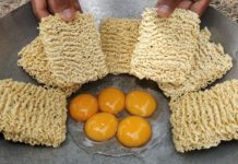 Tasty Yellow Noodle Fried Eggs Recipe / Kdeb Cooking