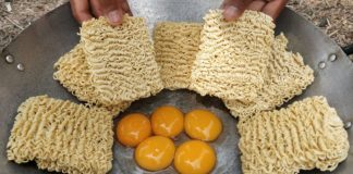 Tasty Yellow Noodle Fried Eggs Recipe / Kdeb Cooking
