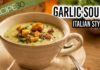 Garlic Soup Italian style with crispy croutons