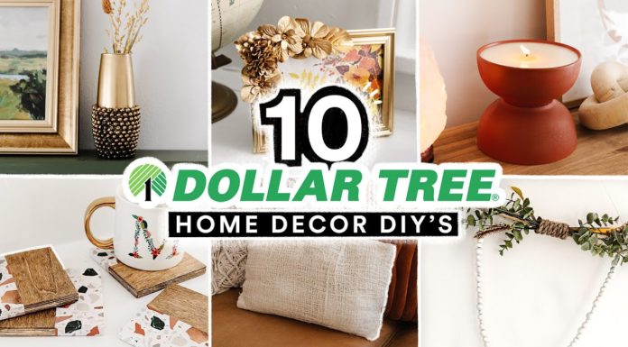 10 DIY DOLLAR TREE HOME DECOR PROJECTS – Affordable + Cute $1 Decor Transformations!