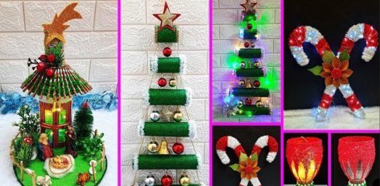 Economical 4 Easy Handmade Christmas Craft idea | Best out of waste Low budget Christmas craft idea