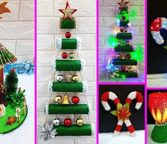 Economical 4 Easy Handmade Christmas Craft idea | Best out of waste Low budget Christmas craft idea