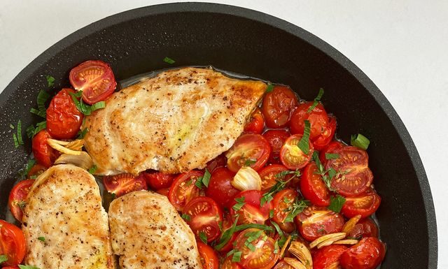 Skillet Roasted Chicken and Tomatoes