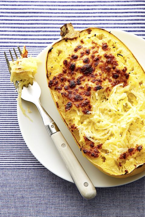 healthy fall recipes   spaghetti squash alfredo