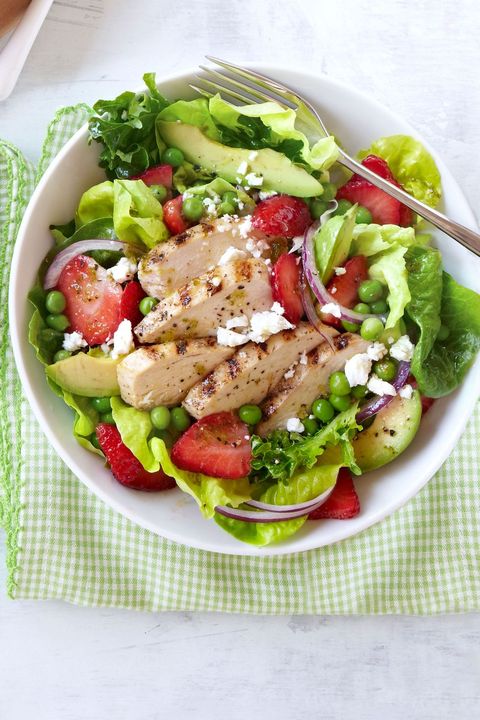 best grilled chicken recipes   chicken and strawberry salad