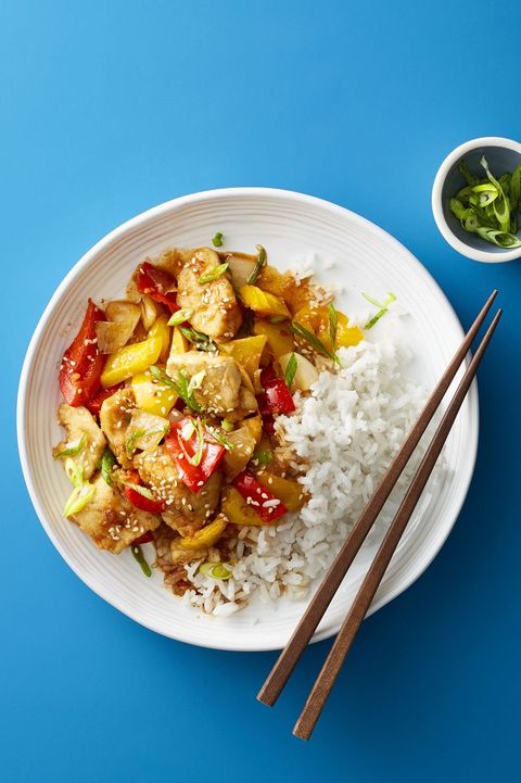 kids dinner ideas   sesame chicken stir fry