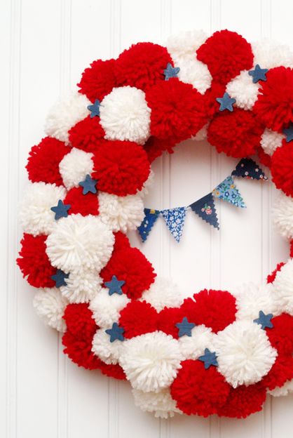 pom pom wreath