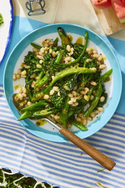 white bean broccolini salad