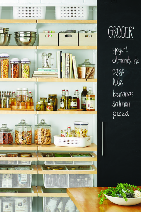 pantry organization ideas - chalkboard doors