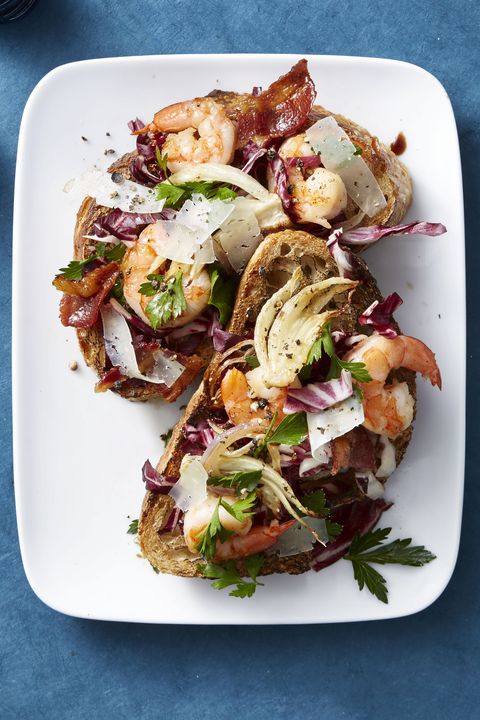 radicchio salad with roasted fennel and shrimp   christmas appetizers