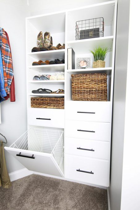 closet organization ideas - hamper