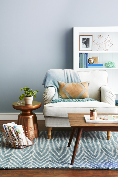 slate and copper living room