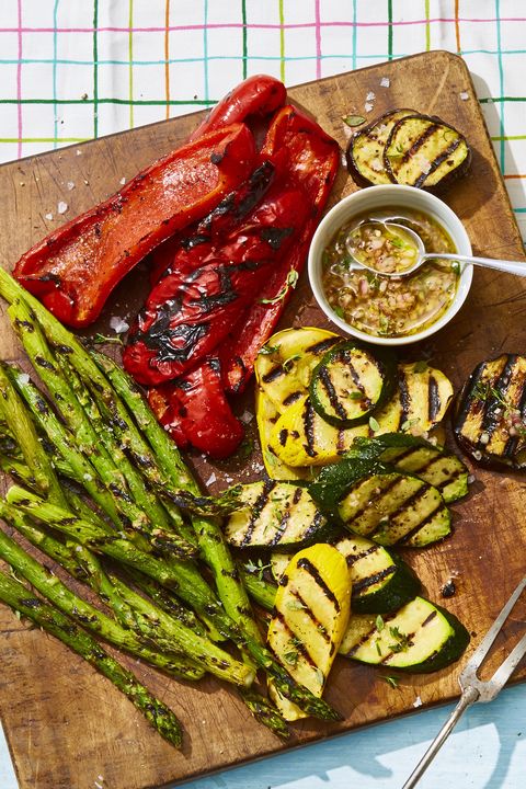 grilled veggies with honey thyme vinaigrette