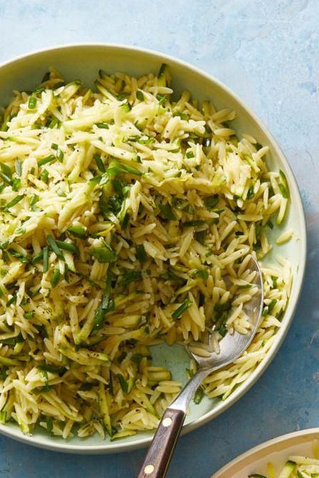 bbq sides   lemon orzo salad