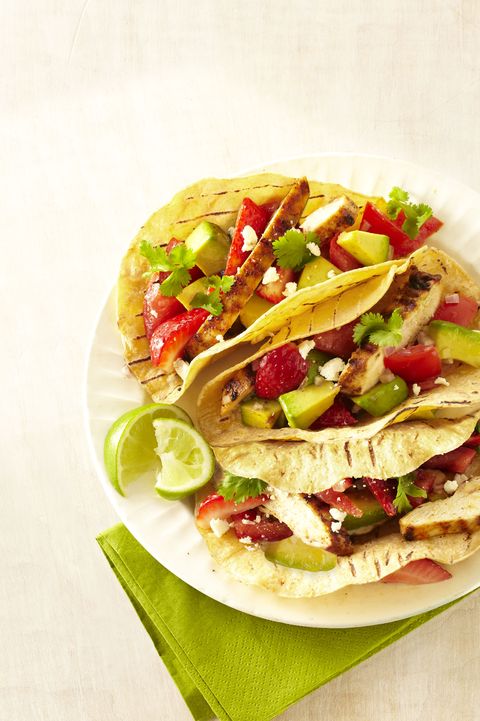 Grilled-Chicken Tacos with Strawberry Salsa - Cinco de Mayo Recipes