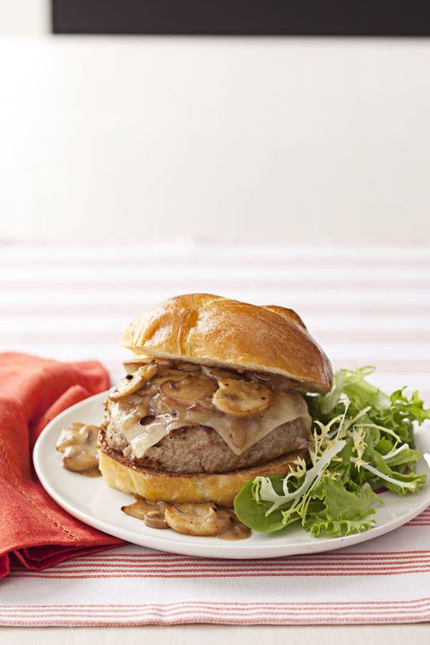 ground turkey recipes  smothered swiss turkey burger